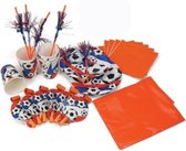 Funny Holland Partyset Voetbal Rood/wit/blauw/oranje 31-delig