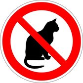 Verboden voor katten sticker 400 mm