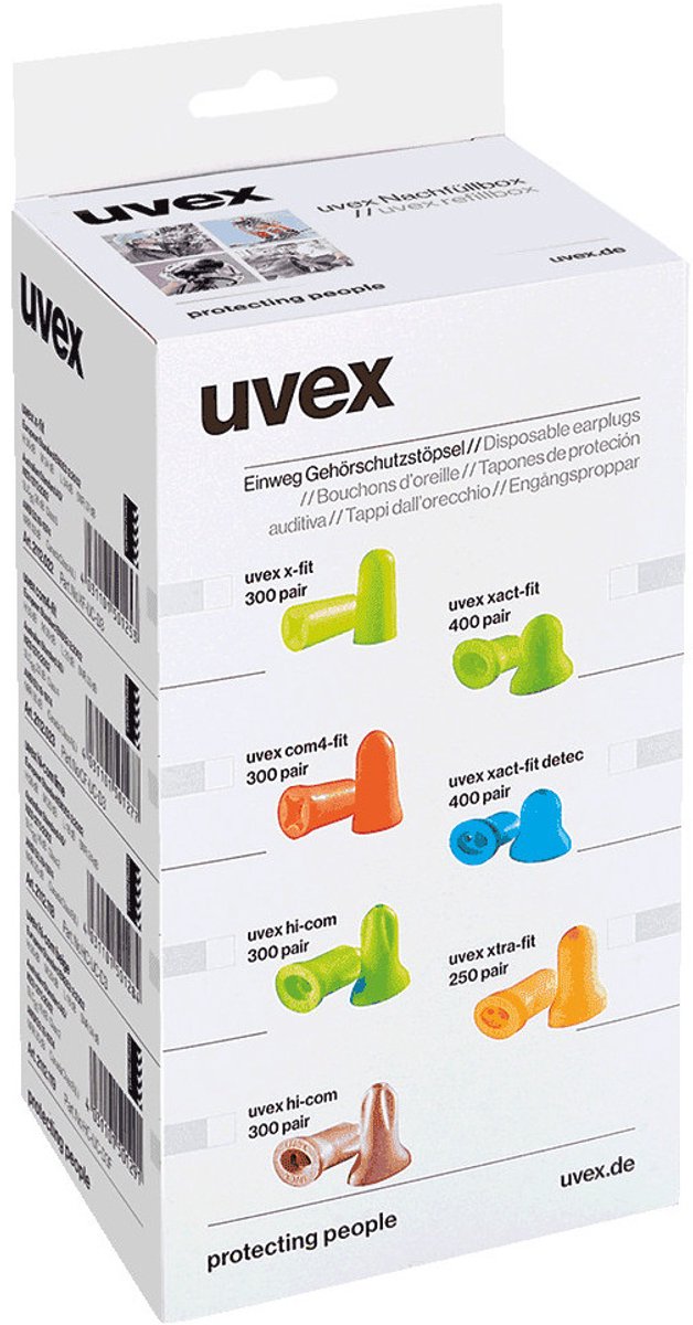 Goedkoopste Navulzak voor Uvex oordoppen x-fit zonder koord, 300 paar/VE