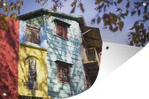 Tuinposter - Tuindoek - Tuinposters buiten - De beroemde kleurrijke huizen van La Boca in Argentinië - 120x80 cm - Tuin