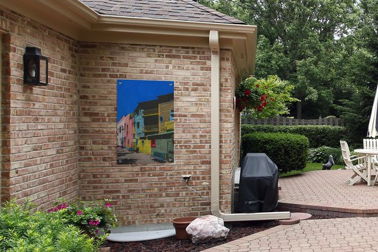 Rue colorée dans le quartier sud-américain de La Boca Garden poster 60x90 cm - Toile de jardin / Toile d'extérieur / Peintures pour l'extérieur (décoration de jardin)