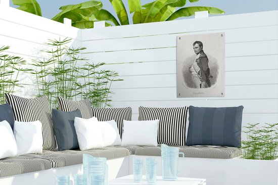 Illustration de Napoleon Bonaparte sur fond blanc affiche de jardin 30x40 cm - petit - Toile de jardin / Toile d'extérieur / Peintures d'extérieur (décoration de jardin)