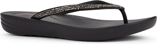 FitFlop IQUSHION Dames Slippers - Zwart - Sparkle - Maat 40