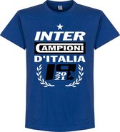 Inter Milan Kampioens T-Shirt  2021  - Blauw - Kinderen - 104