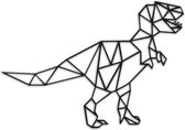 Metalen wanddecoratie Dinosaur *OP=OP - Kleur: Zwart | x 100 cm