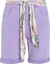 Cassis - Female - Short met foulard als riem  - Lila