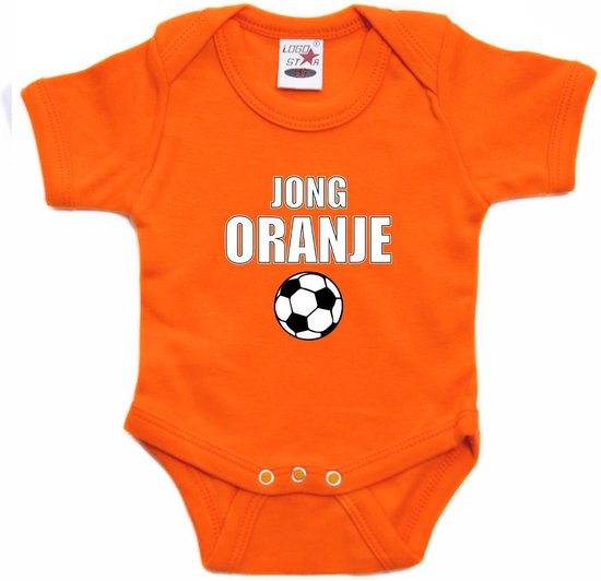 Foto: Oranje fan romper voor babys jong oranje holland nederland supporter ek wk romper outfit 68