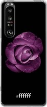 6F hoesje - geschikt voor Sony Xperia 1 III -  Transparant TPU Case - Purple Rose #ffffff