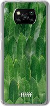 6F hoesje - geschikt voor Xiaomi Poco X3 Pro -  Transparant TPU Case - Green Scales #ffffff