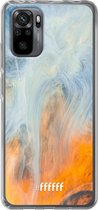 6F hoesje - geschikt voor Xiaomi Redmi Note 10 Pro -  Transparant TPU Case - Fire Against Water #ffffff