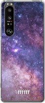 6F hoesje - geschikt voor Sony Xperia 1 III -  Transparant TPU Case - Galaxy Stars #ffffff