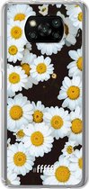 6F hoesje - geschikt voor Xiaomi Poco X3 Pro -  Transparant TPU Case - Daisies #ffffff