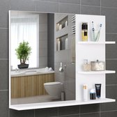 Badkamerspiegel met 3 planken- Badkamer accessoires- Spiegel - Wandspiegel - L60 x B10 x H48 cm