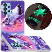 Voor Samsung Galaxy A32 4G Luminous TPU-beschermhoes (Seven Wolves)