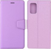 Voor Samsung Galaxy S20 FE zijden textuur horizontale flip lederen tas met houder & kaartsleuven & portemonnee & fotolijst (paars)
