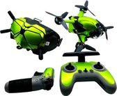 FPV-TZ-SF 4 in 1 waterdichte anti-kras sticker Skin Wrap Stickers Gepersonaliseerde filmkits voor DJI FPV Drone & Goggles V2 & Afstandsbediening & Rocker (Fluorescerend Groen)