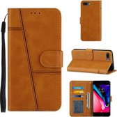 Stiksels Kalfsstructuur Gesp Horizontale Flip Leren Case met Houder & Kaartsleuven & Portemonnee & Lanyard Voor iPhone 6/7/8 / SE 2020 (Geel)