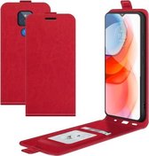 Voor Motorola Moto G Play 2021 R64 Texture enkele verticale flip lederen beschermhoes met kaartsleuven en fotolijst (rood)