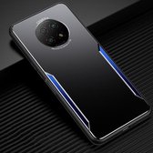 Voor Geschikt voor Xiaomi Redmi Note 9 5G Blade Series TPU Frame + Titanium Legering Zandstralen Technologie Backplane + Kleur Aluminiumlegering Decoratieve Rand Mobiele Telefoon B