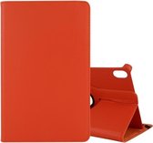 Voor Lenovo Tab P11 Litchi Texture Horizontale Flip 360 graden rotatie lederen tas met houder (oranje)