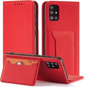 Voor Samsung Galaxy A82 5G Sterk magnetisme Vloeibaar gevoel Horizontale flip-lederen hoes met houder en kaartsleuven en portemonnee (rood)