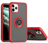 Q Shadow 1 Generation-serie TPU + pc-beschermhoes met 360 graden roterende ringhouder voor iPhone 12 Pro Max (rood + zwart)