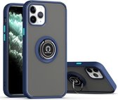 Q Shadow 1 Generation-serie TPU + pc-beschermhoes met 360 graden roterende ringhouder voor iPhone 12 Pro Max (koningsblauw + zwart)