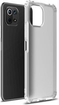 Voor Xiaomi Mi 11 Lite Vierhoekige schokbestendige TPU + pc-beschermhoes (transparant)