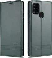 Voor Samsung Galaxy M31 AZNS Magnetische Kalf Textuur Horizontale Flip Leren Case met Kaartsleuven & Houder & Portemonnee (Groen)