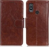 Voor Alcatel 1L (2021) Nappa Texture Horizontale Flip Leren Case met Houder & Kaartsleuven & Portemonnee (Bruin)