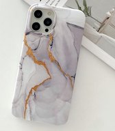 Golden Powder Dream Color Marble Pattern TPU beschermhoes voor iPhone 11 Pro Max (grijs)