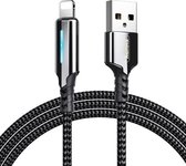 Remax RC-123i 2.4A 8-pins intelligente streamer Uitgeschakelde oplaadgegevenskabel, lengte: 1m (zwart)