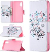 Voor Samsung Galaxy A02 / M02 Gekleurde Tekening Patroon Horizontale Flip Leren Case met Houder & Kaartsleuven & Portemonnee (Kleine Boom)
