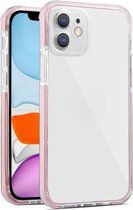 Kleurrijke serie schokbestendige krasbestendige TPU + acryl beschermhoes voor iPhone 11 (roze)