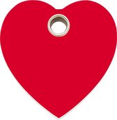 Heart III plastic dierenpenning medium/gemiddeld 3,01 cm x 3,01 cm RedDingo