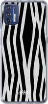 6F hoesje - geschikt voor Motorola Moto G9 Plus -  Transparant TPU Case - Zebra Print #ffffff