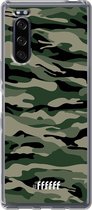 Sony Xperia 5 II Hoesje Transparant TPU Case - Woodland Camouflage #ffffff