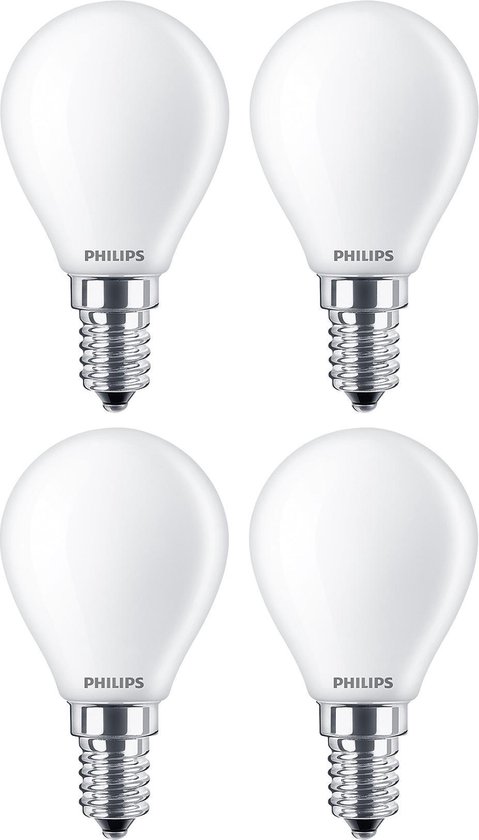 Philips led kogellamp E14 2.2W 2700K Mat Niet dimbaar - 4 stuks | bol.com
