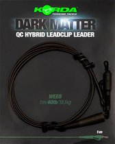 Korda Dark Matter Leader QC Hybrid Clip - Weed - 40lb - 1.00m - Weed