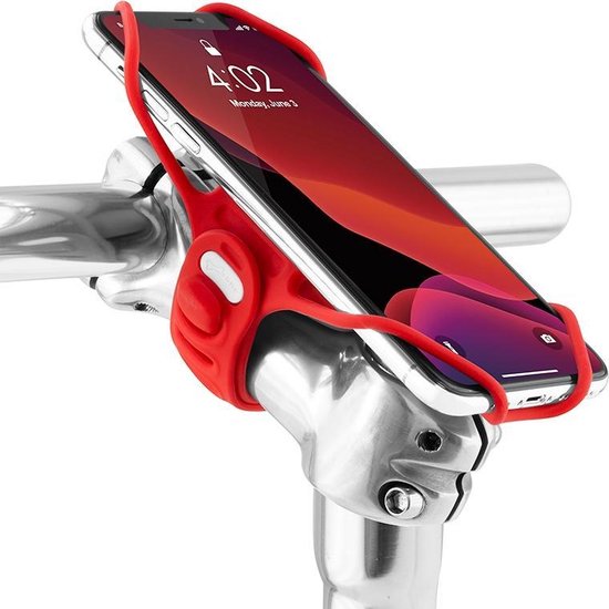 Foto: Bone bike tie pro 3 telefoonhouder fiets rood