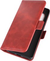 Motorola Edge Plus Hoesje - Mobigear - Slim Magnet Serie - Kunstlederen Bookcase - Rood - Hoesje Geschikt Voor Motorola Edge Plus