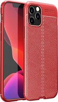 Mobigear Hoesje geschikt voor Apple iPhone 12 Pro Telefoonhoesje Flexibel TPU | Mobigear Luxury Backcover | iPhone 12 Pro Case | Back Cover - Rood