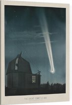The Great Comet of 1881, Étienne Léopold Trouvelot - Foto op Canvas - 45 x 60 cm