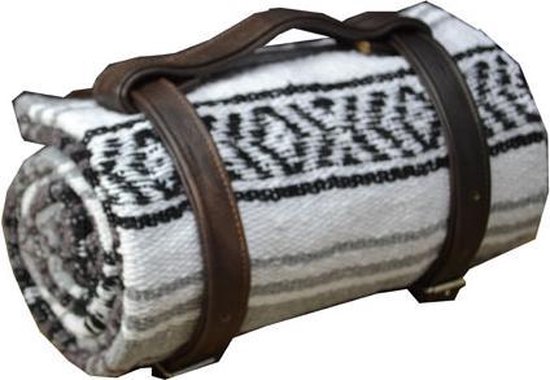 Hydration Nation Authentieke extra grote Mexicaanse deken (177,8 x 127 cm) - handgeweven yoga, serape- ambachtelijke falsa, strand, camping, picknick, buiten (aquagroen