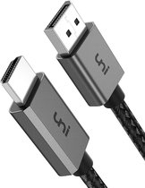 HDMI naar Displayport - ZINAPS DisplayPort naar HDMI-kabel, Uni DP naar HDMI-kabel (4K UHD), eenrichtings DisplayPort HDMI-kabel, Compatibel met Lenovo, HP, Dell, GPU, AMD, NVIDIA en Meer, 2 