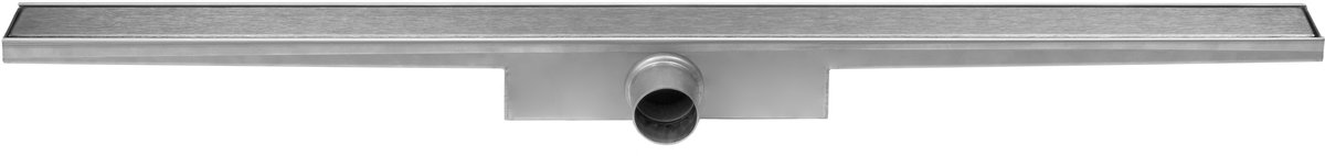 Easy Drain Compact 30 zero douchegoot enkele plaat met zijuitloop 6x100cm RVS