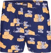 Happy Shorts Wijde Boxershort Muis met Kaas - Maat  M