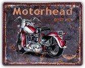 HAES deco - Retro Metalen Muurdecoratie - Motorhead - Western Deco Vintage-Decoratie - 25 x 20 x 0,6 cm - WD624