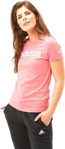 adidas Essentials Slim Logo Shirt Roze Dames - Maat S