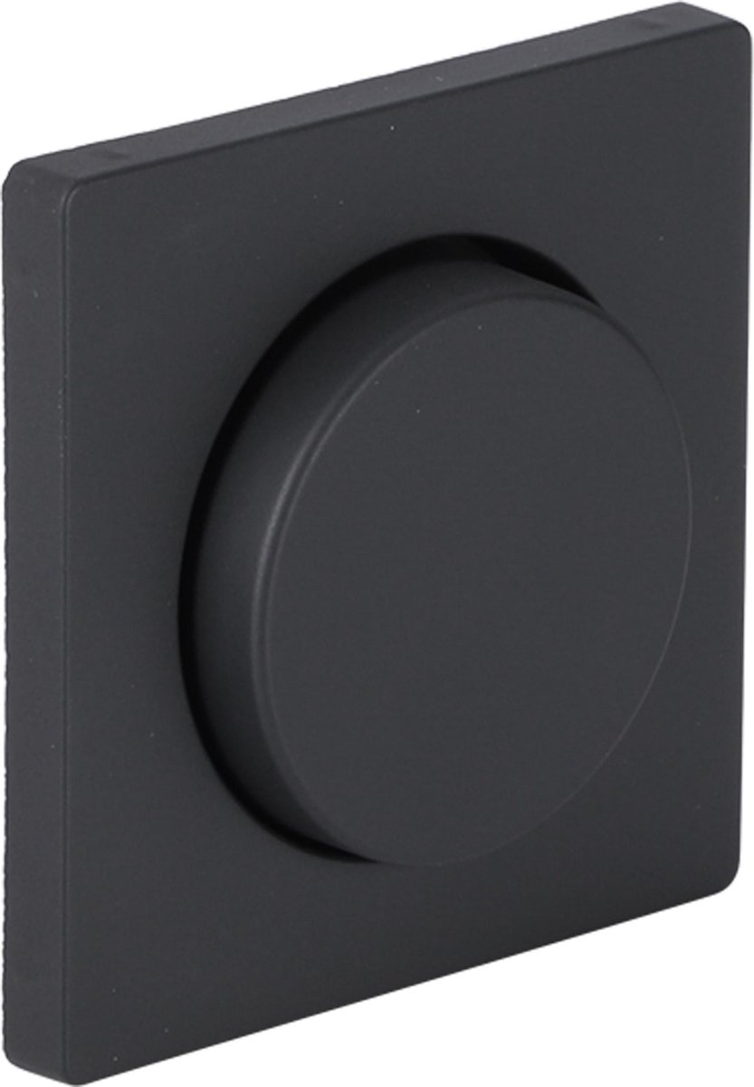 Berker Q1 centraalplaat â€“ met knop â€“ dimmer â€“ antraciet